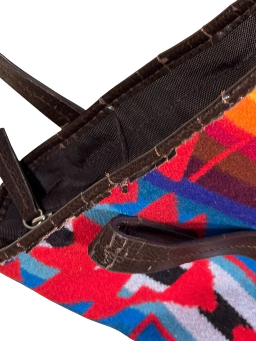 Vintage Pendleton Wool Shoulder Bag. Native Aztec… - image 7
