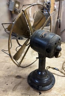 Westinghouse All Brass 8” Antique Electric Fan Runs On 3 Speeds To Restore