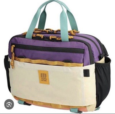 NEW Topo designs mountain cross bag 17 L Loganberry/white Compact briefcase
