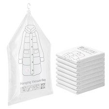 8pcs Hanging Vacuum Storage Sealer Bags Space Saving for Closet Organizer Bags