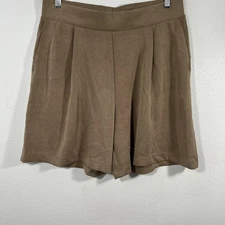 Ododos Shorts Womens XL Tan Pleated Soft Model Stretch Performance Loungewear