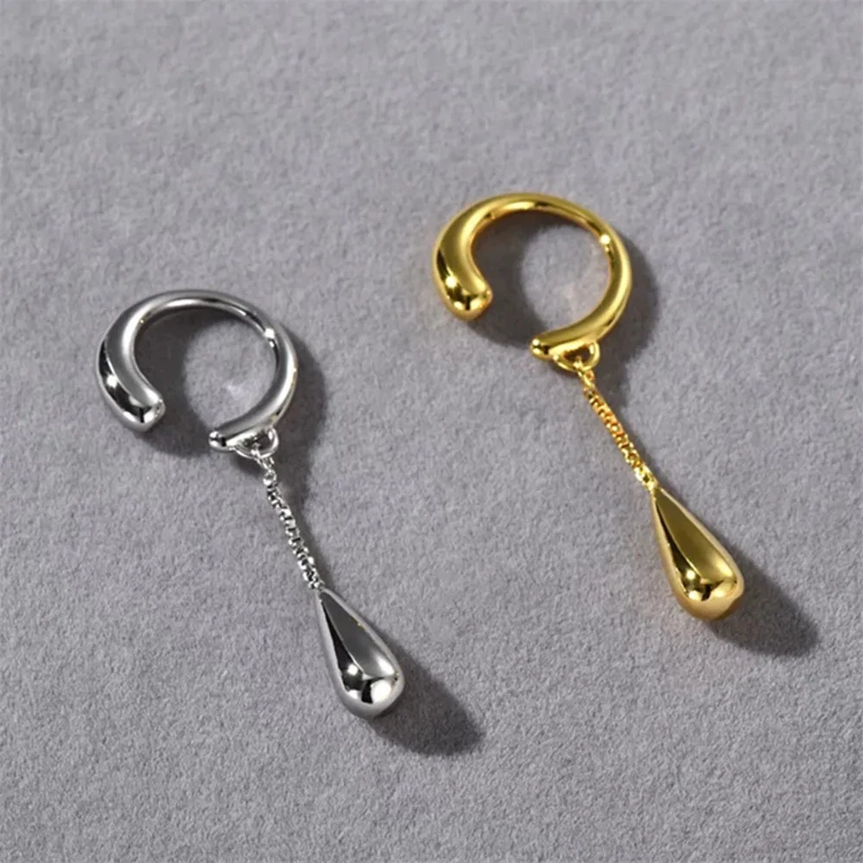 Simple Personalidad Borla Gota Colgante Oreja Hueso Clip Nuevo Femenino Exquisito Foto 2 de 4