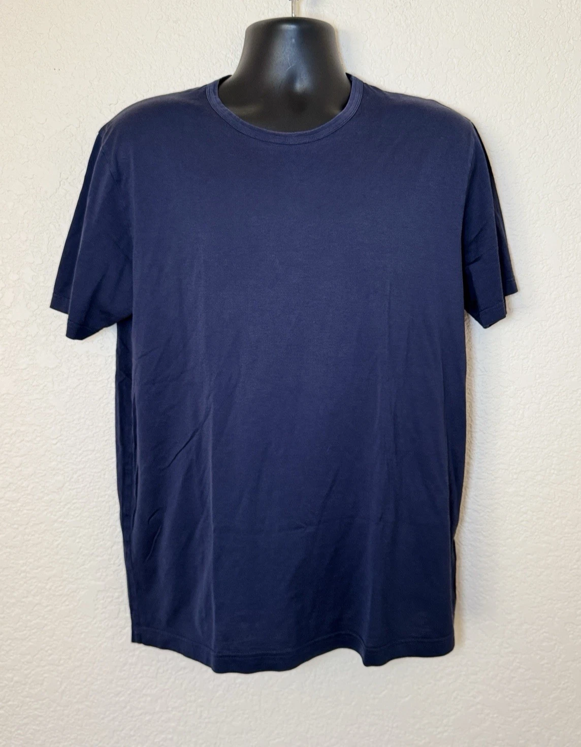 Sunspel Mens Classic Crewneck Tee L Navy 100% Cotton Made UK Quiet Luxury Capsul