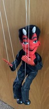 Marionette Teufel 80er Jahre Holzkopf ca. 32 cm