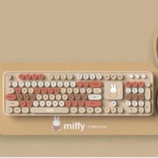 Miffy Keyboard Mouse and Pad 3 pc Set Dark Brown Wireless USB connection