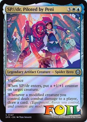 #ad #ad SP dr Piloted by Peni 0147 MTG Marvel#x27;s Spider Man Uncommon NP Foil $0.99