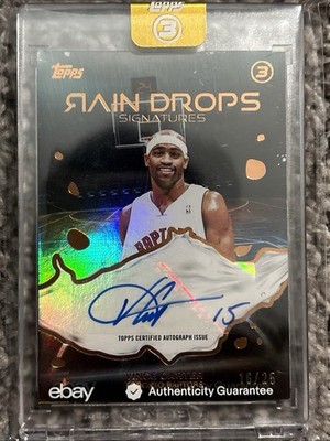 2026 Topps Three 3 Rain Drops Signatures Vince Carter Auto /25 Bronze #RS-VC