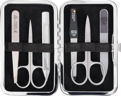 -  Quality 6 Piece Manicure Pedicure Kit Set - Stainless Steel Nail Care Tools -