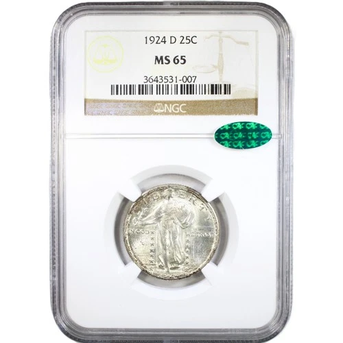 1924-D 25C NGC/CAC MS65 - Standing Liberty Quarter