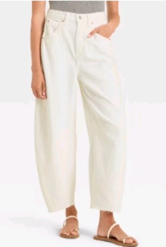 NEU Universal Thread Damen High-Rise Curved Leg Barrel Jeans Größe 6