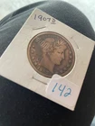 1907 D Barber Half Dollar 90% Silver Denver Mint VG-F Circulated 120yr Old Coin