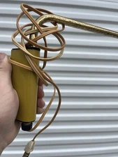 vtg mcm wall mount swing arm lamp yellow toleware?