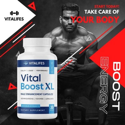(3 Pack) Vital Boost XL Male Pills Advanced Formula VitalBoost XL 30 Caps