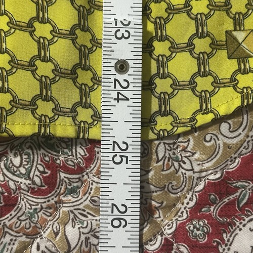 Michael Kors Women's P/M Blouse Lime Green Gold Chain Pattern Sleeveless Top - Picture 4 of 8