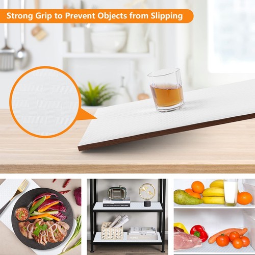White Shelf Liner Kitchen Cabinet Liners Refrigerator Liners Waterproof & Oil... - Picture 5 of 8