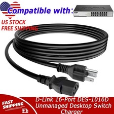 6ft UL AC Power Cord For D-Link 16-Port DES-1016D Unmanaged Desktop Switch US