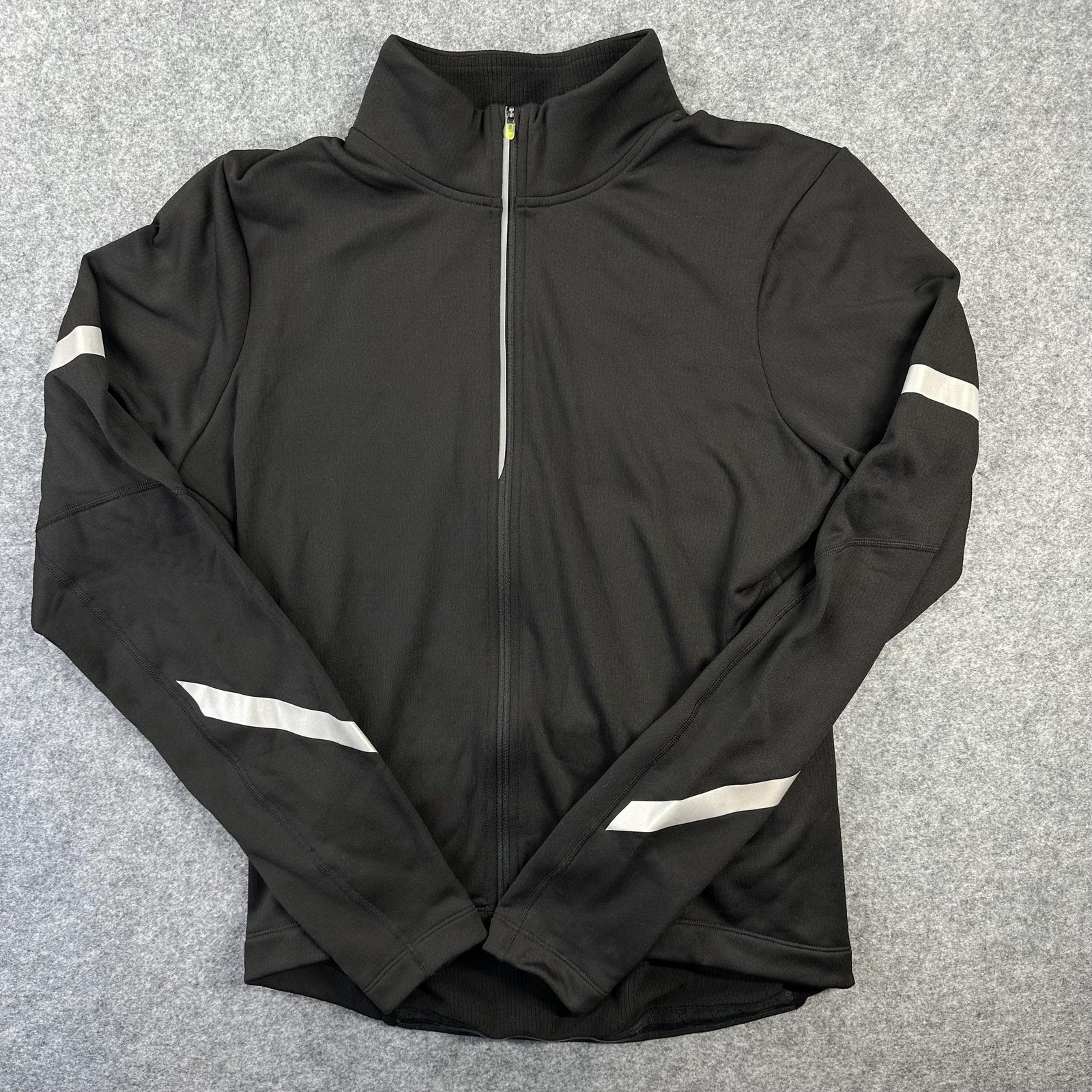 Co-op Cycles Cycling Jacket Mens Medium Black Full Zip Reflective Pockets Jersey