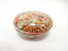 7605911: JAPANESE TEA CEREMONY / KOGO INCENSE CONTAINER / IROE / FLOWER & BIRD