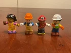 Fisher Price Little People Bendable Figures Lot Of 4 Max Mia Michael Eddie