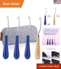 Latch Hook Set Crochet Needle Knitting Tool for Carpet Dreadlocks Craft