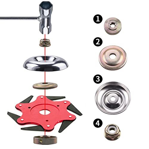 Messer Trimmerkopf Adapter Kit kompatibel mit Universal Freischneider Freischneider - Bild 3 von 6