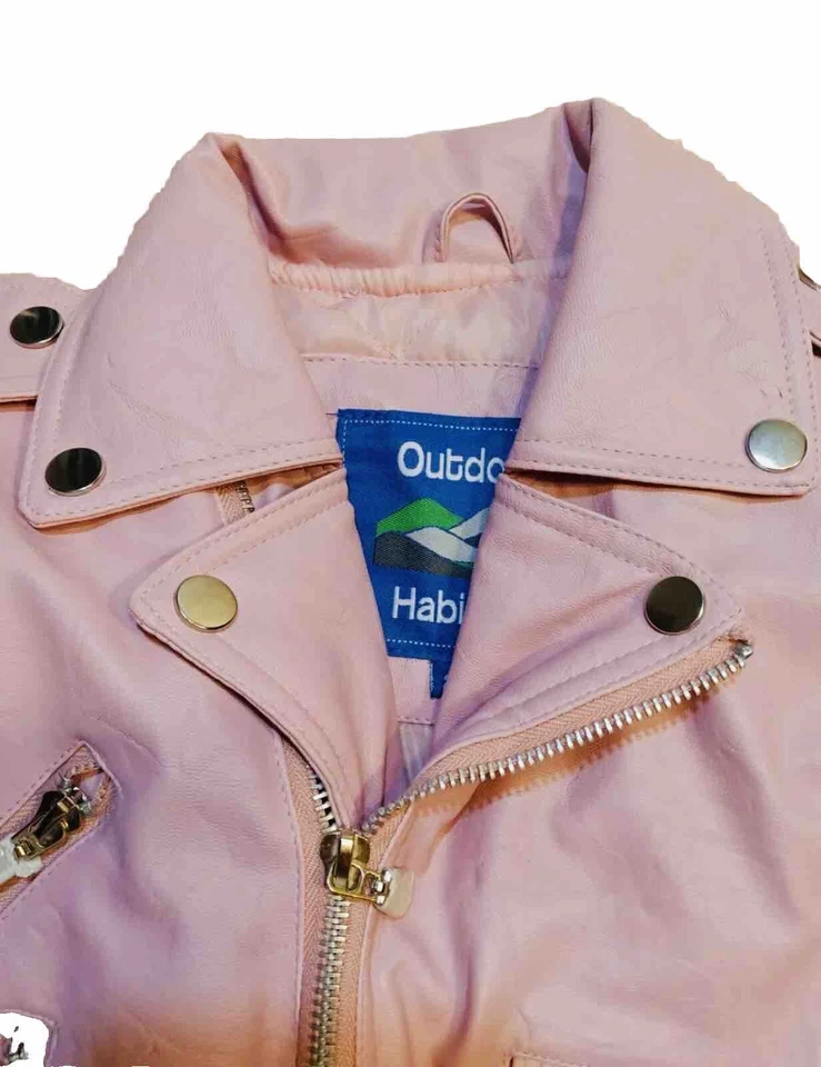 Exterior Habitat 2T Niño Motociclista EE. UU. Chaqueta Cuero Sintético Barbie Core Foto 4 de 4