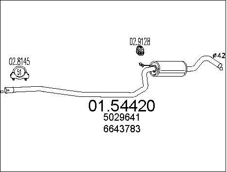 Silencieux intermédiaire Ford Fiesta III 1.3 Cat pot d'échappement central