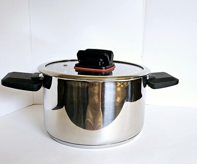 Chef Pro 3.5 QUART Stainless Steel Casserole Stockpot Sauce Pan Glass Lid~ NEW