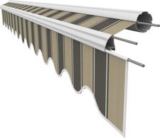 Markisenstoff 5,5x3,5m Markisentuch Markisenbespannung mit Volant Farbe Auswahl