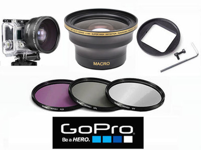 EXTREME SPORTS FISHEYE X30 + FILTER SET FOR GOPRO HERO4 SILVER & BLACK