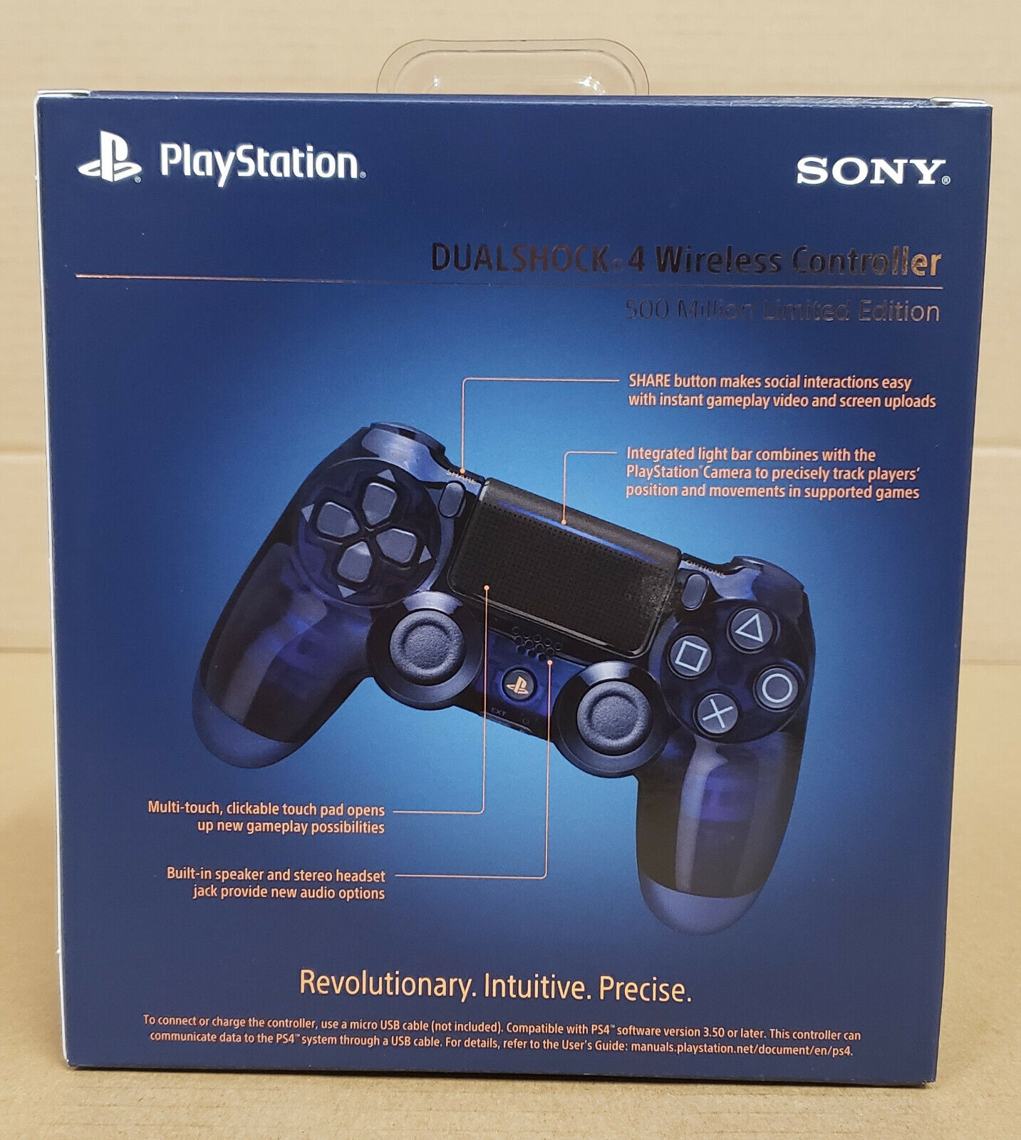 Sony PS4 DualShock 4 Wireless Controller [ 500 Million Limited Edition ] NEW