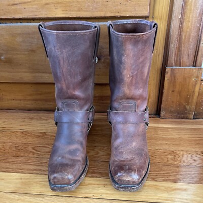 Frye 87300 12R Brown Leather Harness Motorcycle Riding Engineer Mens Boots 11M