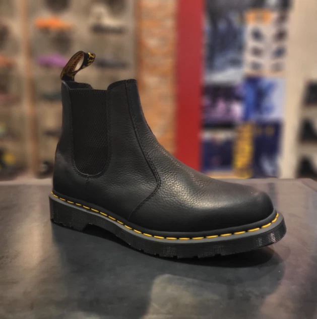 Bottes Chelsea en cuir noir Dr Martens 2976 25600001