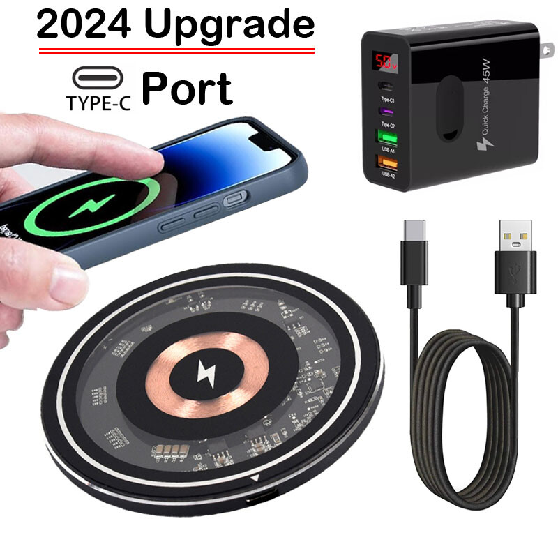 60W Wireless Charger Fast Charging Pad For iPhone 16 15 14 13 12