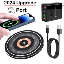 60W Wireless Charger Fast Charging Pad For iPhone 15 14 13 12 11 Pro Max X XS XR