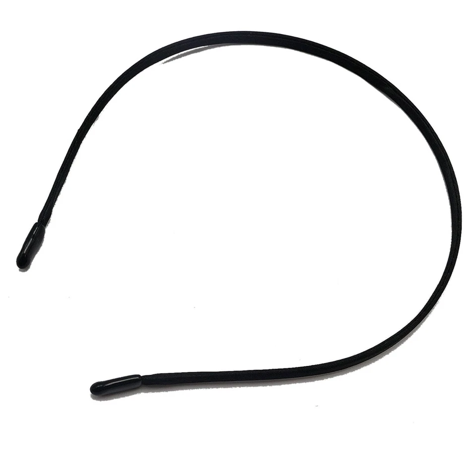 Diadema de metal negro cubierta banda para el cabello satinado 5 mm extremos de goma suave artesanía 10 piezas Foto 2 de 4