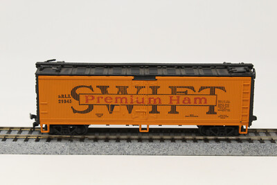 HO Athearn 40' Wood Reefer Swift Premium Ham SRLX 21043 Orange RTR