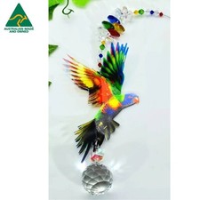 Rainbow Lorikeet Crystal Suncatcher gift, Magpie Galah sun catcher  suncatchers