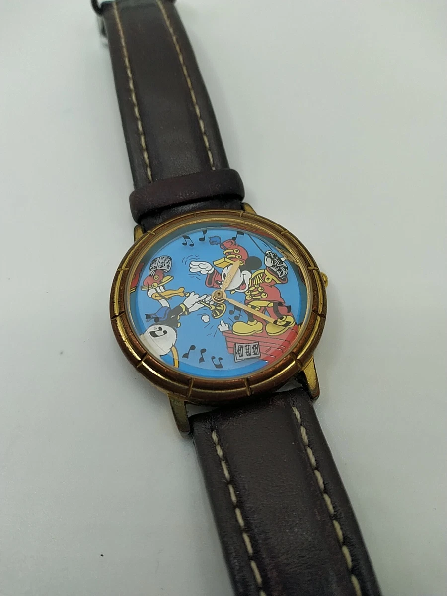 Disney Store Vintage Wrist Watch Donald Duck Mickey The Band Concert