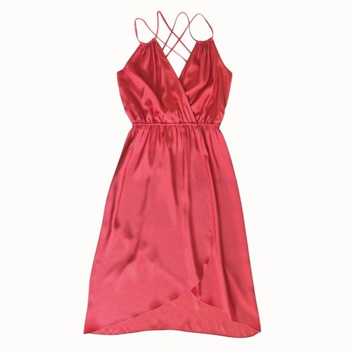 Barneys New York 100% Silk Coral Dress Size 6 - Picture 4 of 13