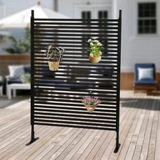 Brown Privacy Fence ScreenTall Divider Garden Freestanding Privacy Fence Screen