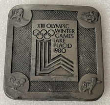 1980 Olympics Lake Placid Belt Buckle XIII Olympic Winter Games NY Sports