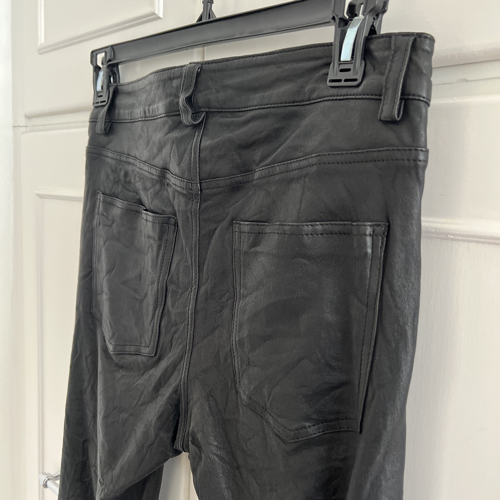 Zadig & Voltaire Leather Phlame Pants Size 38 New $998 Black image 6