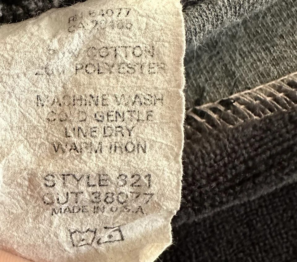 CAbi Black Velour Pull On Lounge Pants Embroidered Floral Patch Sz M - Image 4 of 4