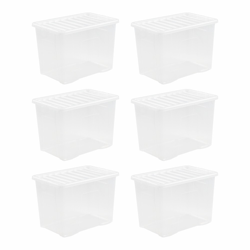 TENLITE Large 𝟏𝟏𝟎𝐋 𝐒𝐭𝐨𝐫𝐚𝐠𝐞 𝐁𝐨𝐱 With Lid Strong Plastic Stackable - View #8