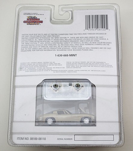 1963 Chevy Corvette Racing Champions 'Mint' MOC Issue #51 Cream - Picture 7 of 8