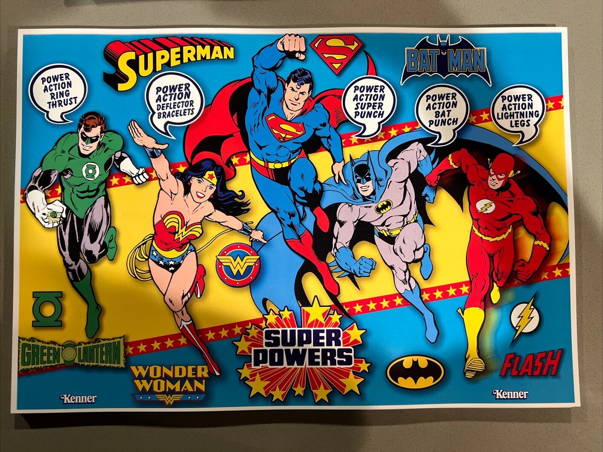 Poster DC Display Custom Art Kenner super Powers Figure Poster DC Display Custom Art Kenner super Powers Figure
