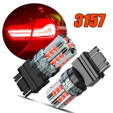 PAIR 3157 3156 Red LED Brake Tail Stop Signal Light for Jeep Wrangler 2007-2023