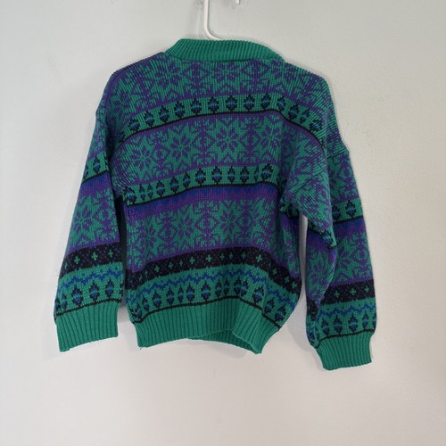 Vintage 80’s Rainbow Connection Unisex Kids Acrylic Sweater 5/6 - Picture 2 of 4