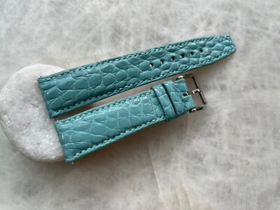 21mm/18mm Green Alligator Crocodile Embossed Leather Watch Strap Band